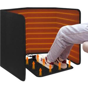 Under Desk Heater with Heated Floor Mat - Personal Portable Space Heaters Indoor - Foot Warmer with 12H Timer & 8 Heat Levels - Foot Control, for Home Bedroom Office