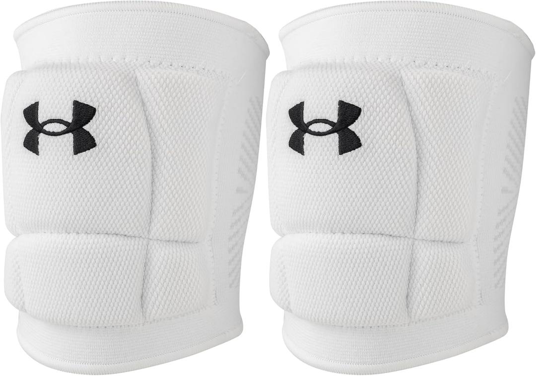 Under Armour Volleyball Knee Pads, Lightweight, Durable Protection on The Court, Youth  (White)