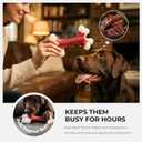 Kseroo Indestructible Dog Toys for Aggressive Chewers: Beef Flavored Hard Nylon Bone Chew Toys, Tough Dog Chew Toys for Large Dogs, Dog Toys to Keep Them Busy for Medium Large Breed (20-80 lbs), Red