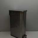 EKO Deluxe Mirage-T 50 Liter / 13.2 Gallon Touchless Rectangular Motion Sensor Trash Can, Matte Stainless Steel Finish