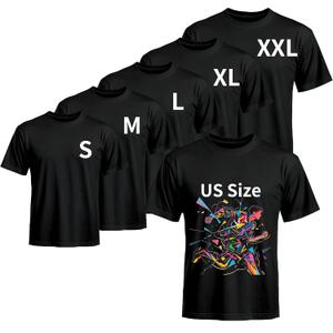 Joyclub 5 PCS Unisex Sublimation Blanks Bulk Polyester T Shirts for Sublimation Crew Neck Short Sleeve Wholesale DIY Gifts, Multi-Size Set: Including S, M, L, XL and XXL US Sizes