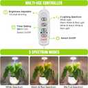 Kullsinss Grow Lights for Indoor Plants, Full Spectrum Halo Growing lamp with Detachable Base, Height Adjustable, 3 Colors, 10 Dimming, Automatic Timer, Plant Light for Small Plants Growing, 2-Pack