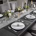 WDF Partyware 350Piece Silver Plastic Dinnerware Set for 50 Guests - Silver Plastic Plates with Cutlery Include:50Dinner Plates-50Dessert Plates-50Pre Rolled Napkins with Silverware Party Wedding