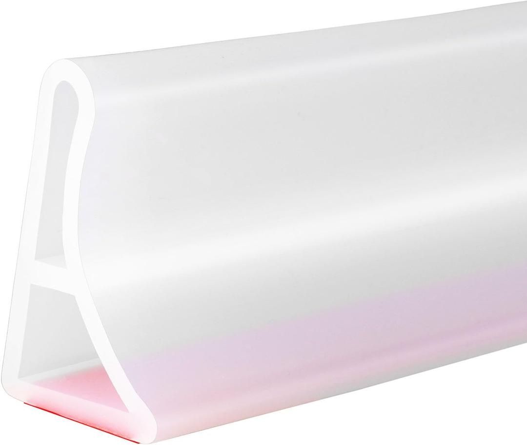 Duzzy 39 Inch Collapsible Shower Threshold Water Dam, Shower Dam Strip Water Stopper, Ideal for Wheelchair Accessible, Suitable for ADA Handicap Showers Bathroom (Clear)