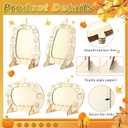 2 x Geelin 6 Pack Thanksgiving DIY Picture Frames Fall Craft Kit Wooden Pumpkin Photo Frame for Thanksgiving Autumn Fall Decor, Home Table Tabletop Display DIY Classroom Home Activities Art Decoration