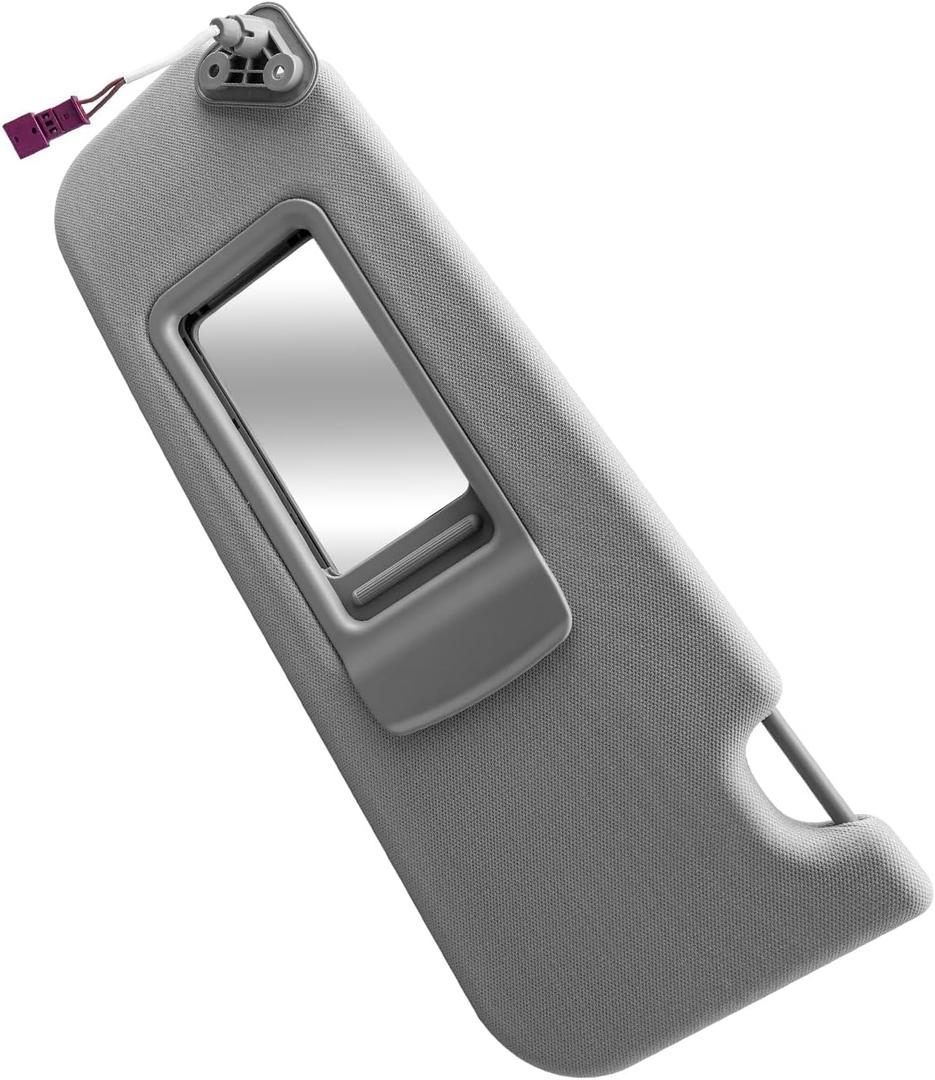 Left Driver Side Sun Visor with Mirror Fit for BMW 3 Series E90 E91 2005-2011 X1 E84 2008-2015, Sunvisor Replace 51167252009, Grey