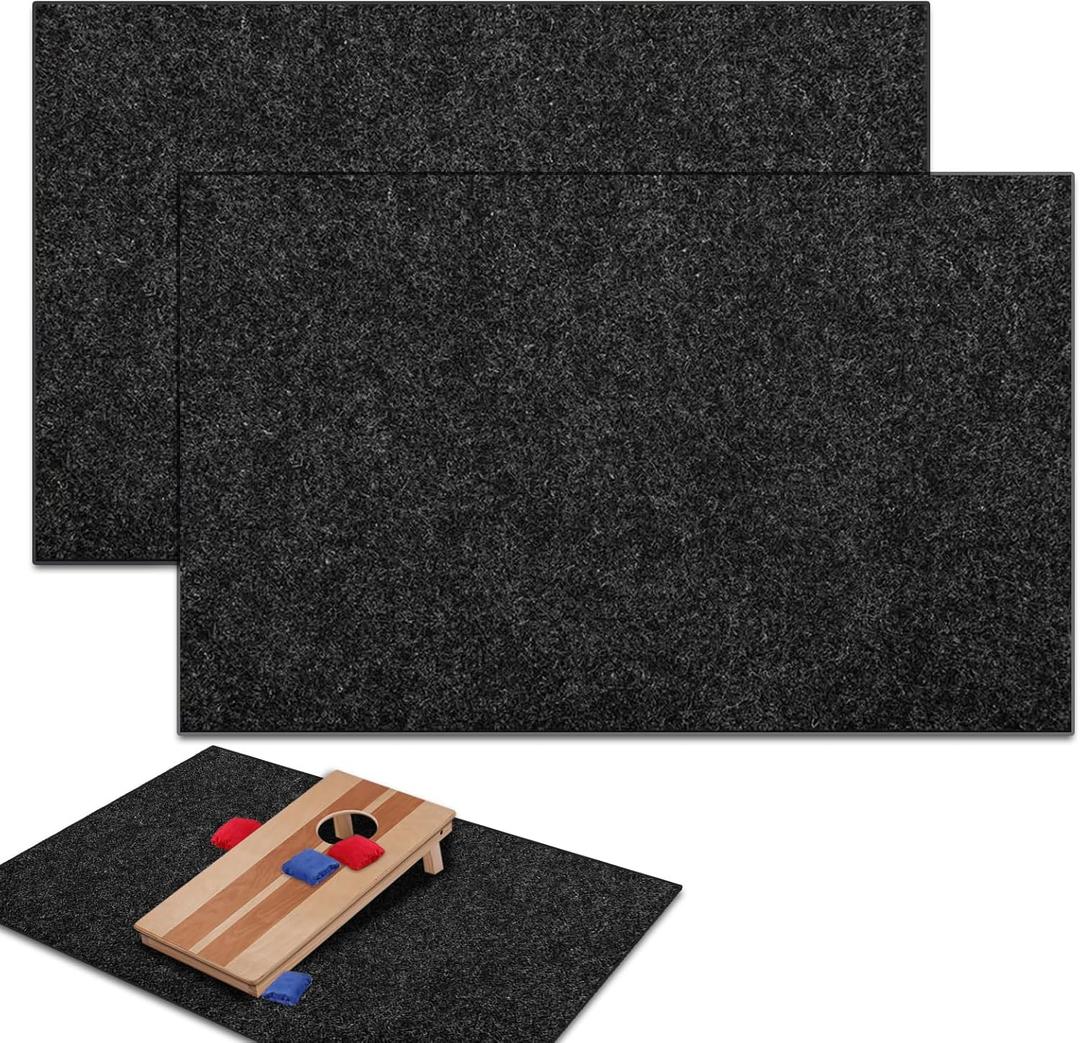 2 Pcs Cornhole Mats 60 x 96 Professional Cornhole Pitch Pads Cornhole Board Pad from Slipping Cornhole Mats for Under The Boards Keep Tossing Bags Clean and Secure Footing