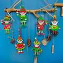 Winlyn 24 Sets Christmas Craft Kits Winter Crafts DIY Santa's Helper Elf Ornaments Decorations Arts Sets Elf Christmas Foam Stickers for Kids Holiday Festive Home Classroom Activities Party Favors