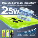 MOCCA Design for iPhone 15 Pro Case with Magnetic Invisible Stand [Full Camera Protection] [Compatible with Magsafe] Military Drop Shockproof Translucent Matte Phone Case Cover 6.1",Fluorescent Green