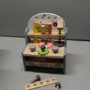 ROBUD Mini Wooden Play Tool Workbench Set for Kids Toddlers - Montessori Toys for 3 4 5 Years Old Boys Girls