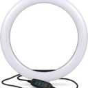 IK Multimedia 10" Selfie Ring Light with 3 Color Modes & 11 Brightness Levels, LED Circle Light for TikTok, Makeup, YouTube, Zoom, Video Recording & Photography, Fits UNC 1/4 Standard Tripod