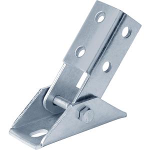 heneng 2 Pcs Adjustable Brace Fitting for 1-5/8" Strut Channel, Strut Hinged Base Bracket, 3/16" Thick