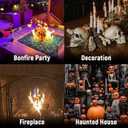 Ceramic Fire Pit Skull Logs for Indoor or Outdoor Fireplaces, Fire Pit, Bonfire, Campfire, Halloween Decor (White-1 pack)