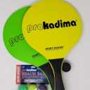 Paddle Raquet Ball Set-Solid Colors-Bundle Pack (4balls Included) (Green/Yellow)
