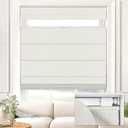 UNISHADES No Drill Top Down Bottom Up Roman Shades for Windows, 29" W x 64" H, Natural