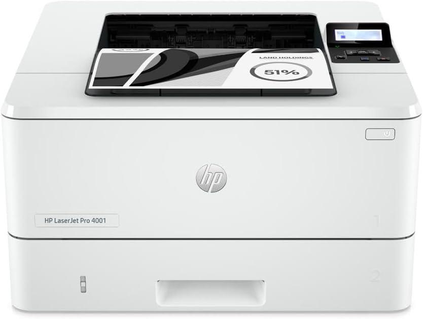 HP Laserjet Pro 4001dw Wireless Black & White Printer, Best-for-Office (2Z601F)