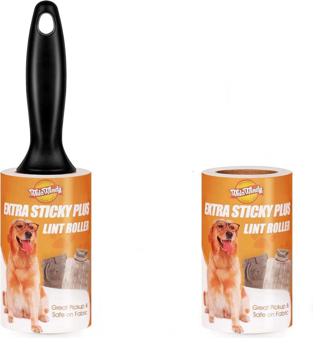 WulaWindy Lint Roller for Pet Hair, Extra Sticky Lint Rollers Pet Hair Remover for Clothes, Work Great on Pet Hair Value Pack (3 Pack)