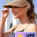 Straw Sun Visors & Hats for Women - Packable Beach Hats, Handmade, Sun Protection