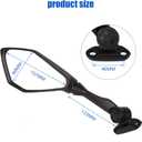Mokuo Foldable Motorcycle Mirrors Fit for Ninja 250 ZX6R 636 300R EX300 ABS 2011-2018 / Ninja 400 2018-2023 / kawasaki ninja 500 accessories/Ninja 650 Mirrors
