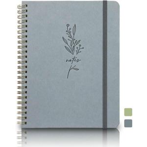 4 x Lined Spiral Journal Notebook for Women & Men,140 College-ruled Notebook for Work Writing taking Notes,A5-Dusty Blue