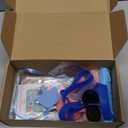 Cruise Essentials 2026, Cruise Must Haves Including Non-Surge Power Strip, Magnetic Hooks, Cruise Luggage Tag Holder, Lanyard Holder, Towel Bnad, Phone Pounch, Phone Patches - Travel Essentials (Pink + Light Blue)