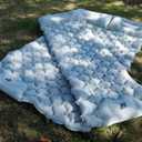 Sleeping Pad for Camping, Inflatable Sleeping Mat with Pillow, Camping Pad with Built-in Foot Pump, Lightweight Camping Mattress Pad for Car Camping, Backpacking, Tent and Hiking (Full (Grey))