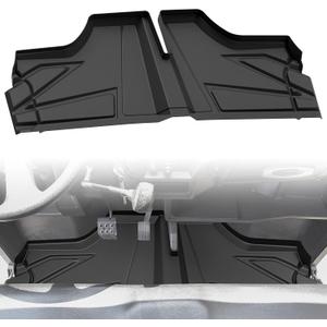 SAUTVS TPE Front Row Floor Mats Floor Liners for Polaris Ranger 400 570 800 Mid-Size 2015-2020 Accessories, All Weather Protection Slush Mats