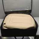 Coverado Car Seat Cover Full Set, Beige Seat Covers Front Seats Back Seat Covers, Nappa Leather Waterproof, Car Seat Cushion, Car Seat Protector Universal Fit Most Cars