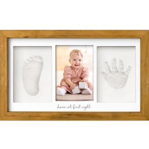Baby Hand and Footprint Kit - Clay Handprint Keepsake Frame, Newborn Nursery Picture Frame, Personalized New Mom Gifts for Baby Shower & Registry (Golden Wheat) (Duo Frame, 13" x 7.9") Baby Hand and Footprint Kit - Clay Handprint Keepsake Frame, Newborn Nursery Picture Frame, Personalized New Mom Gifts for Baby Shower & Registry (Golden Wheat) (Duo Frame, 13" x 7.9")