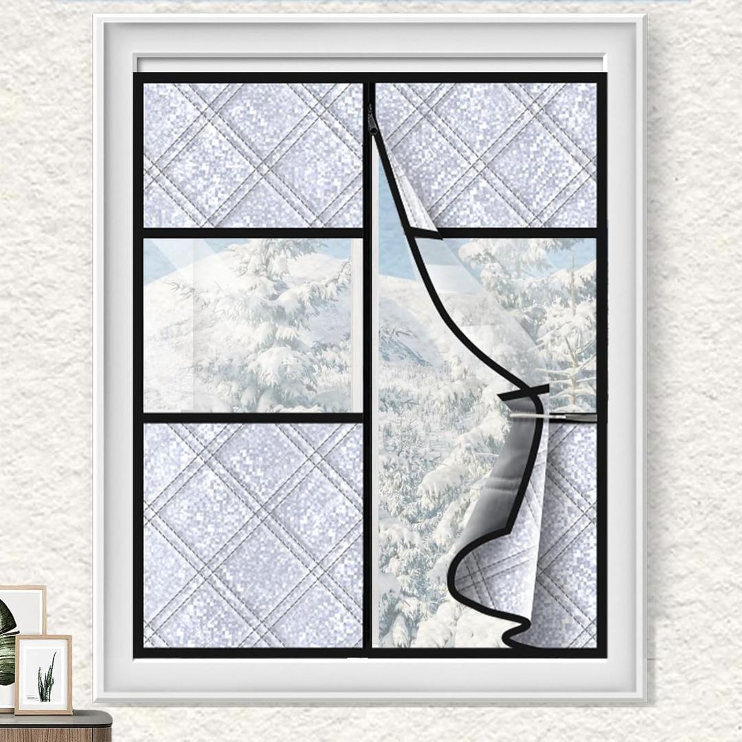 Thermal Insulated Window Cover,47" X 63" for Window Insulation for Winter,Oxford Windows Blanket Curtains Winterizing Kit Window Insulation for Winter Keeping Warm