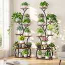 8-Tier 62" Metal Plant Stand Indoor with Full-Spectrum Grow Light. (2 Pack)