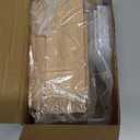 Blulu 1 Set 3-1/2" Newel Post Mounting Kit 4 Pcs L Bracket Metal Post Anchor with 4 Pcs Wood Trim Deck Base Fasteners for Fastening Handrails Balustrades to Stairs and Floors