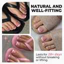 UNA GELLA French Toe Nail Press Ons, Pre-Etched 15 Sizes 180Pcs Sharp Square X-Soft Pink Press On Toenails False Toes Soft Gel Square Full Cover Fake Toenails for Nail Extensions DIY Salon Pedicure