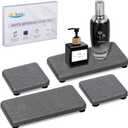 4PCS Water Absorbing Stone Tray for Sink, Fast Drying Stone Sink Tray, Water Absorbent Diatomite Trays, Stones Soap Diatomaceous Coaster, Stones Drying Trays for Bathroom Sinks and Kitchen Counter (Dark Gray)