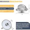 Allstare WB03X43926 Stove Knobs Replacement Parts for GE Range Parts Profile Stove Knobs 183D8269 KIP 5E87 GE Cooktop Knobs JGBP87SEM1SS PGB918SEM1SS Gas Range Burner Control Knob Oven Knobs 5 Pcs