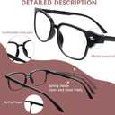 STASTEND Progressive Multifocal Anti Blue Light Reading Glasses for Women and Men Fashion Eyeglasses Frame (3 Mix C1, 1.25, multiplier_x)