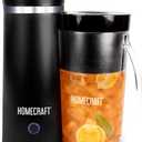 Homecraft Electric Iced Tea Maker for Sweet Tea and Cold Brew Coffee, Double Insulated Pitcher, Black, Small