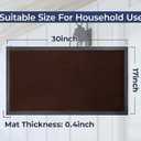Muddy Mat Meshy Mat Door Mat Heavy-Duty Quick-Dry Floor Mat, Sand & Dirt Trapper for Indoor & Outdoor, Ideal for Entrance, Mudrooms,Patios & Garages,Low-Profile,Non-Slip,Washable Brown 17"x30"x0.4"