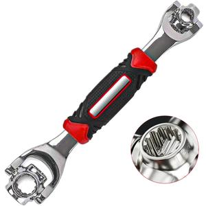 Universal Wrench 52 in 1 Socket Wrench Multifunction Wrenches Tool with 360 Rotating Head, Spanner Tool for Home and Bicycle Car Repair (Medium)