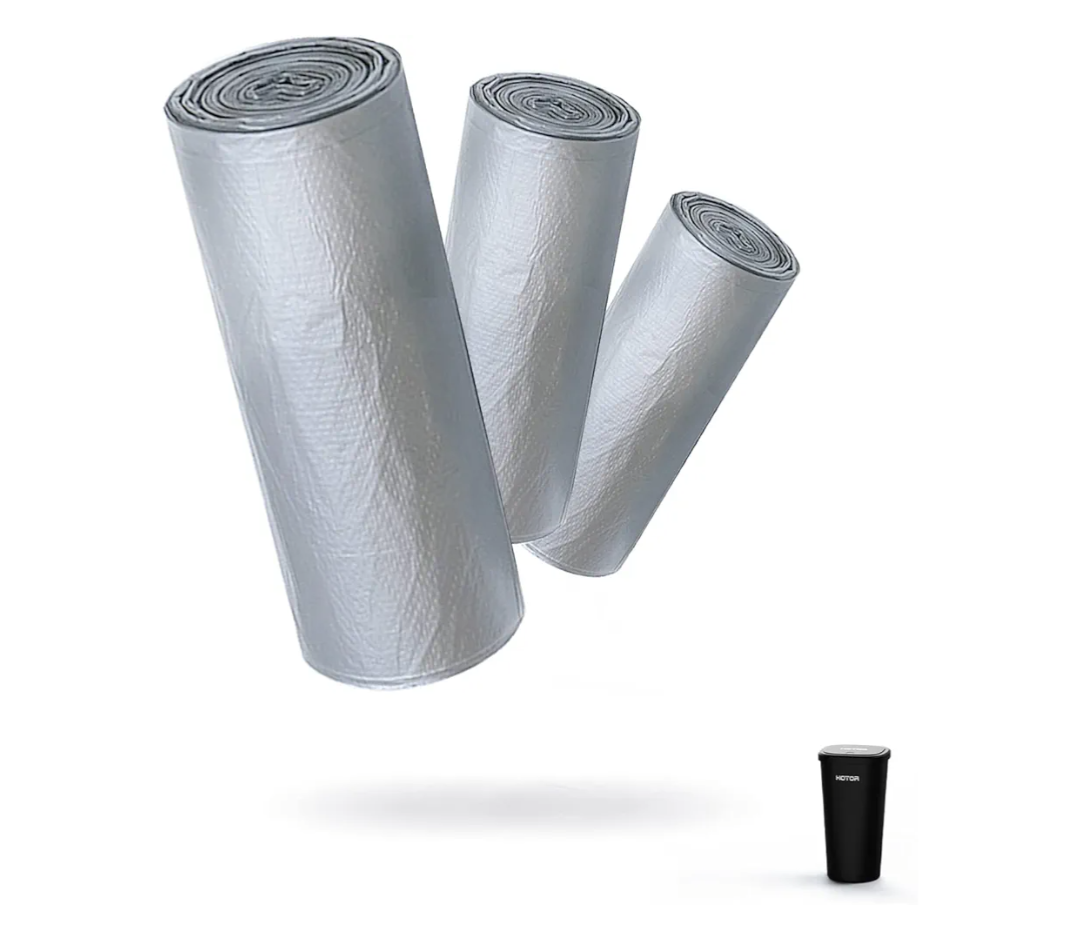 HOTOR Mini Plastic Car Garbage Can Liner Refills (90-Pack), Garbage Can is not Included