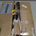 Folding Walker with 2 Skis and 5" Wheels, Lightweight Walkers for Seniors and Adults, Supports Up to 350 Pounds, Adjustable Height, Compact Standard Walker, Black