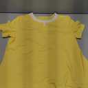 SHEWIN Womens Tops Casual Crewneck Color Block Short Sleeve Mock Double Layer T-Shirt Summer Outfits for Women 2026 (Yellow, M)