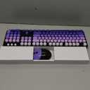 Wireless Keyboard and Mouse, 104 Round Keycaps Retro Typewriter with OTG & Brush, Full-Size Ergonomic, Ideal for Windows PC, Home, Office and College Purple Pink