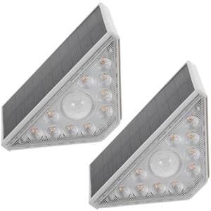 Happyyami 2pcs Solar Step Lights Led for Outdoor Stairs Garden Patio and Porch Easy Installation and for All Weather 2 Pcs