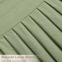 Likiyol Linen Valances for Windows Farmhouse Ruffle Swag Valance Rustic Country Window Valances Light Filtering Kitchen Curtains Rod Pocket Valance Curtains for Bathroom Cafe, Green, 60" W x 36" L