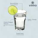 Vikko Drinking Glasses, 11.5 Ounce Glass Cups, Durable Glasses Drinking Set of 6, Stackable Water Glasses, Highball Glasses, Heavy Base Tumblers & Water Glasses, Dishwasher Safe Cups for Kitchen