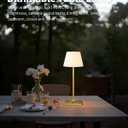 LED Cordless Table Lamp, 4000mAh Portable Rechargeable Battery Powered Dimmable Outdoor Waterproof Table Light, Touch Night Light for Bedroom, Bathroom, Restaurant, Garden 14.5"