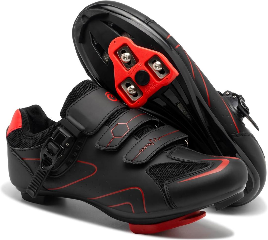 Cycling Shoes for Men Women Compatible with Peloton Bike, Indoor Spin Shoes with Pre-Installed Delta Cleats, Comfortable & Safe Unisex Outdoor Road Cycling Shoes