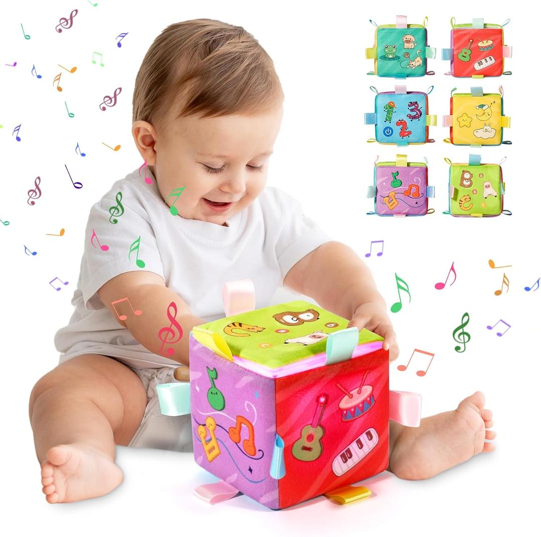 Baby Music Toys, Gravity Sensing Hexahedron Musical Toy for Newborn Infant Babies Boys & Girls 0-36 Months,Toddlers Early Education Puzzle Cognitive 0-6 Months,Soothing Toys 12-18 Months