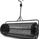 Compost Spreader 44 Inch Towable Peat Moss Spreader with Installation Accessories, Metal Mesh Roller Lawn Spreader for Top Soil, Manure, Mulch, Top Dressing - Garden Spreaders For Lawns